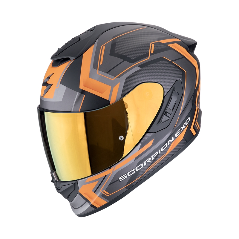 Integrální helma na motorku Scorpion EXO-1400 EVO II AIR LINART matná černo-oranžová výprodej