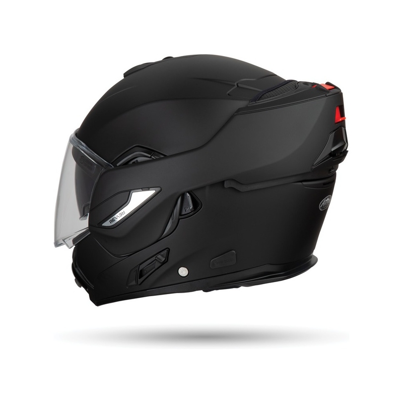 Modulinis motociklininko šalmas "Airoh REV 19", matinės juodos spalvos