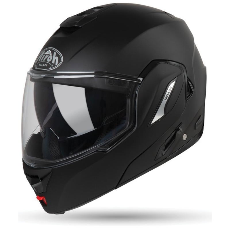 Modulinis motociklininko šalmas "Airoh REV 19", matinės juodos spalvos
