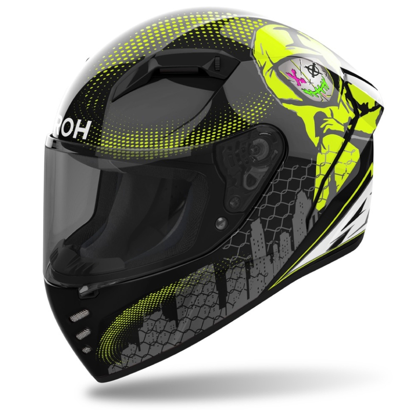 Integruotas motociklininko šalmas Airoh CONNOR Gamer black-grey-fluo yellow
