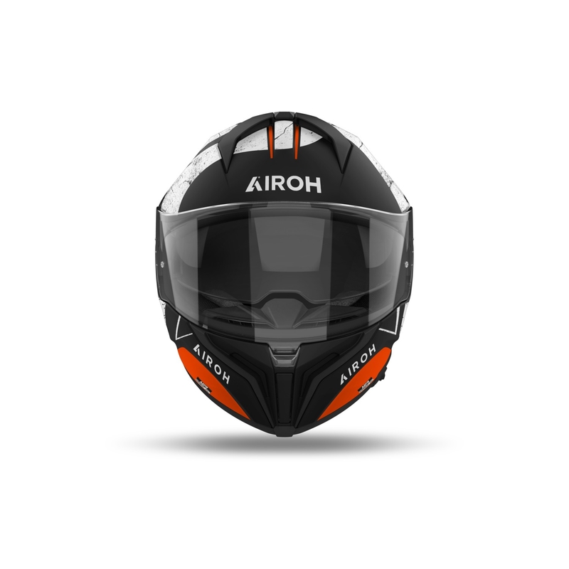 Integruotas motociklininko šalmas Airoh MATRYX Scope matinis oranžinis