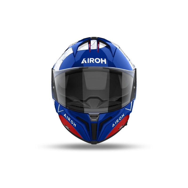 Integruotas motociklininko šalmas "Airoh MATRYX Scope" mėlynai raudonas