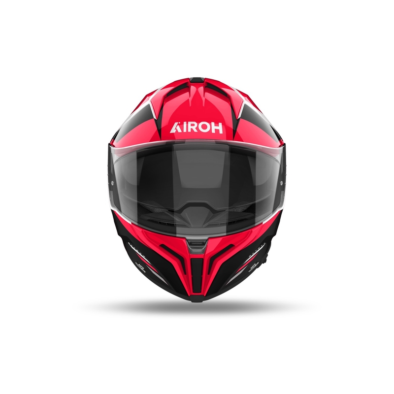 Integruotas motociklininko šalmas Airoh MATRYX Thron raudonas