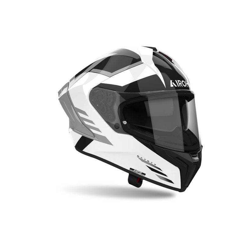 Integruotas motociklininko šalmas Airoh MATRYX Thron baltas