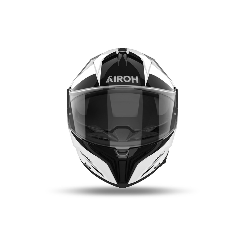 Integruotas motociklininko šalmas Airoh MATRYX Thron baltas