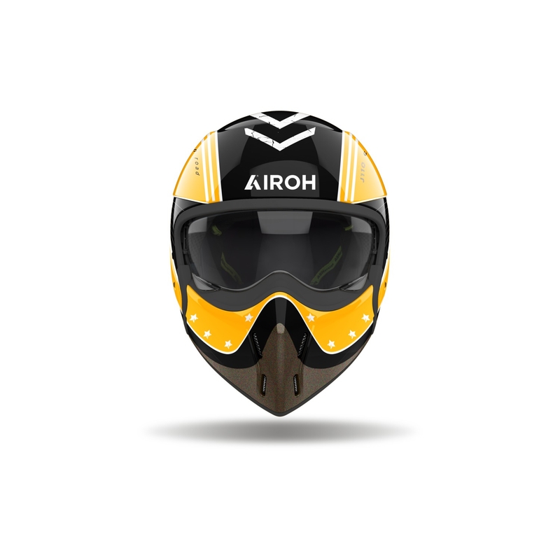 "Airoh J110 Command Modular" motociklininko šalmas blizgus geltonas