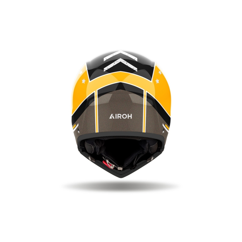 "Airoh J110 Command Modular" motociklininko šalmas blizgus geltonas