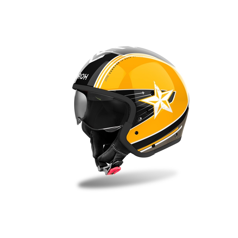 "Airoh J110 Command Modular" motociklininko šalmas blizgus geltonas