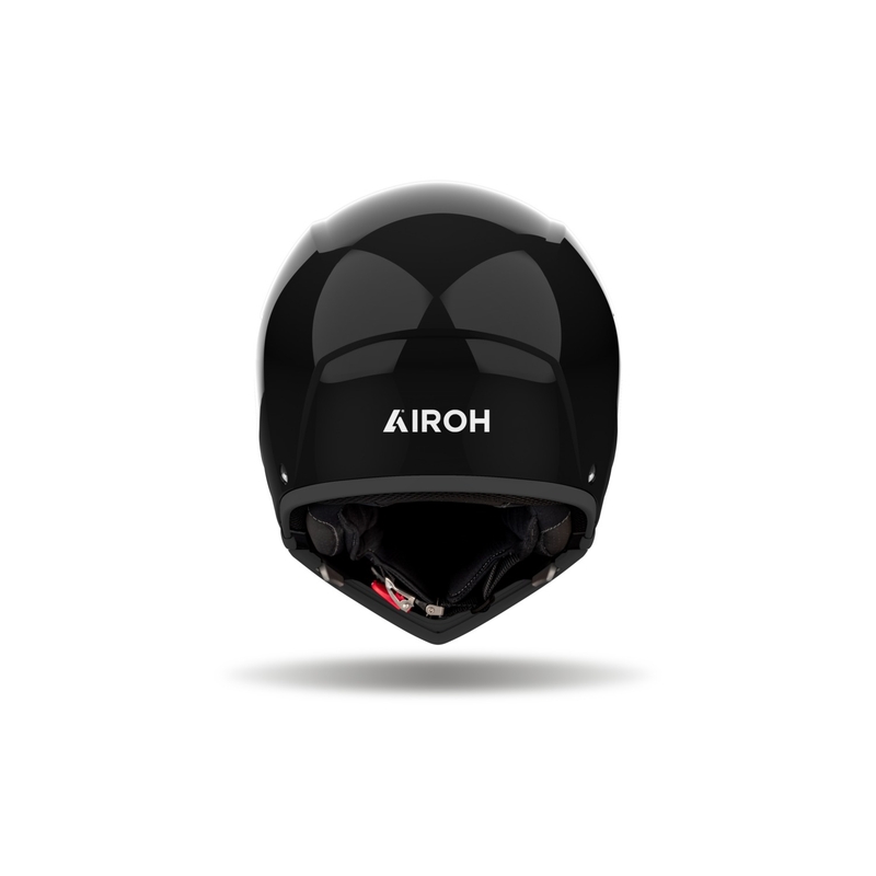 Modulinis motociklininko šalmas "Airoh J110 Paesly" blizgus juodas