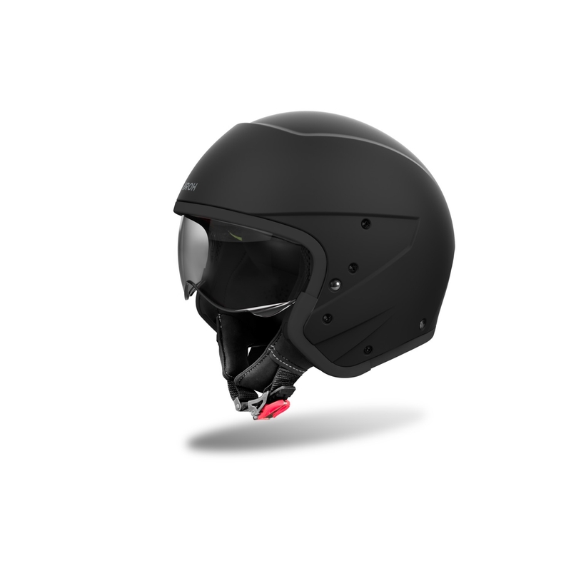 Modulinis motociklininko šalmas "Airoh J110", matinės juodos spalvos