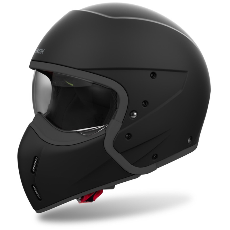 Modulinis motociklininko šalmas "Airoh J110", matinės juodos spalvos