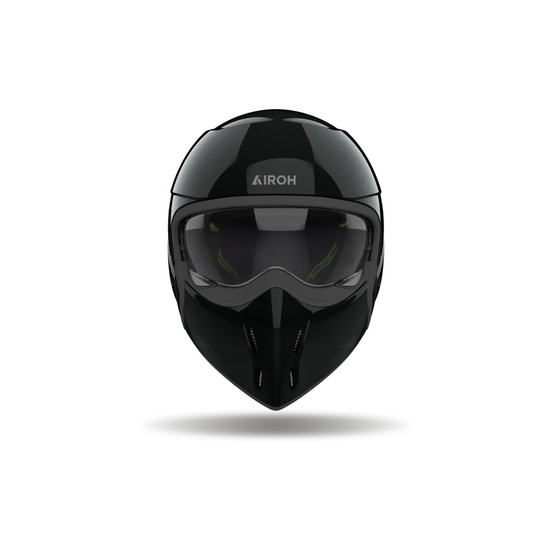 Modulinis motociklininko šalmas Airoh J110 Spalva blizgi juoda