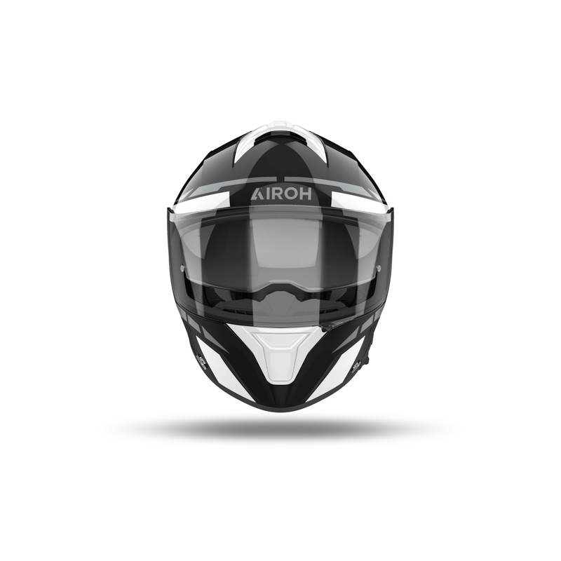 Integruotas motociklininko šalmas Airoh SPARK 2 Spinner blizgus baltas