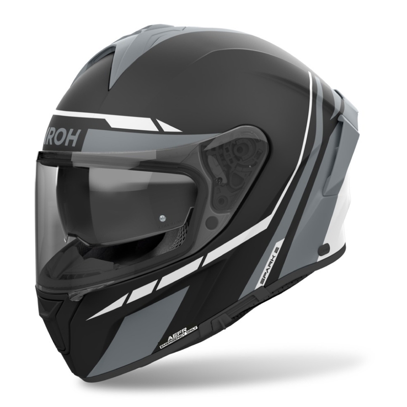 Integruotas motociklininko šalmas Airoh SPARK 2 Spinner matinis pilkas