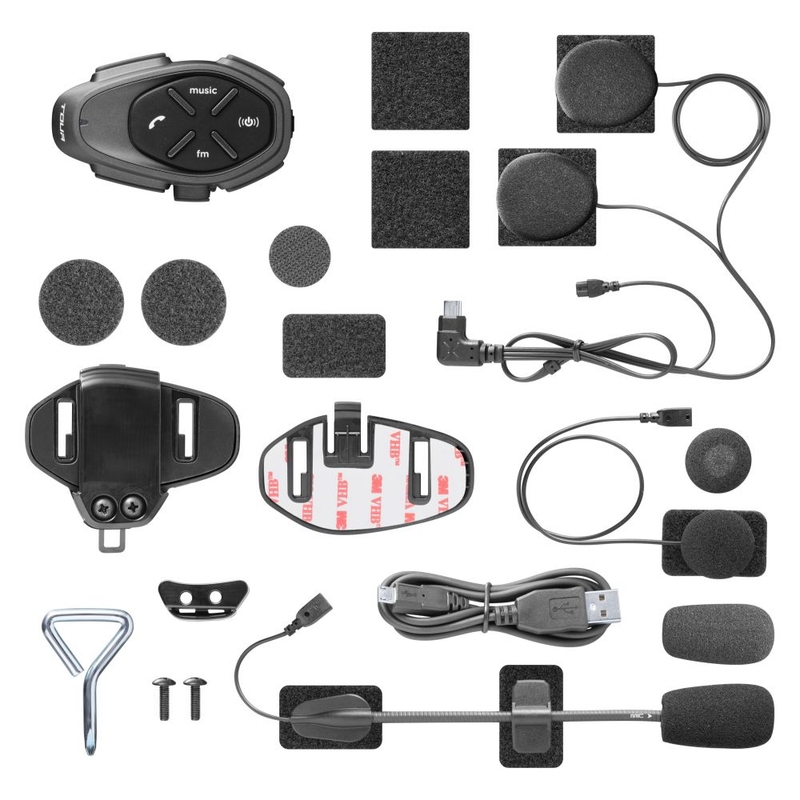 „Bluetooth“ domofonas „Interphone CellularLine TOUR HD“ dviejų dalių pakuotėje, 2 vnt.