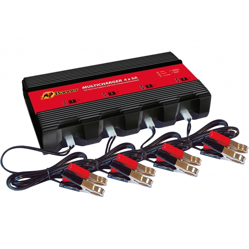 Akumuliatorių įkroviklis "Banner Multicharger 4x5A" 12V akumuliatoriams