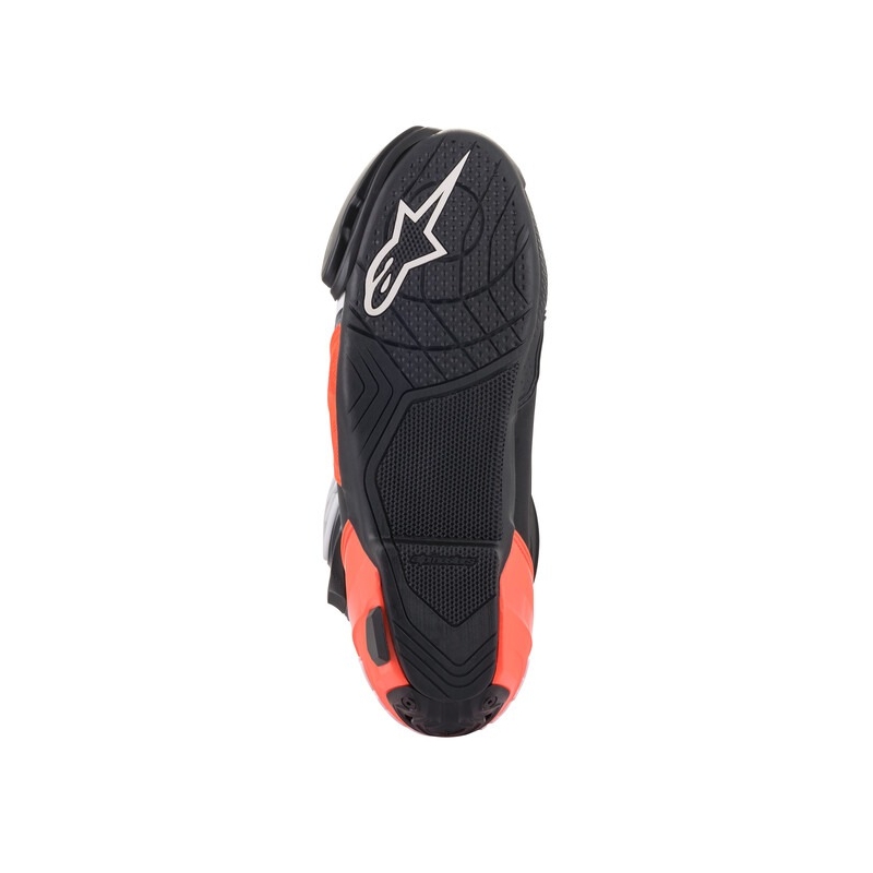 "Alpinestars Supertech R" juodai-fluo raudonai-baltai-pilkos spalvos motociklininko batai