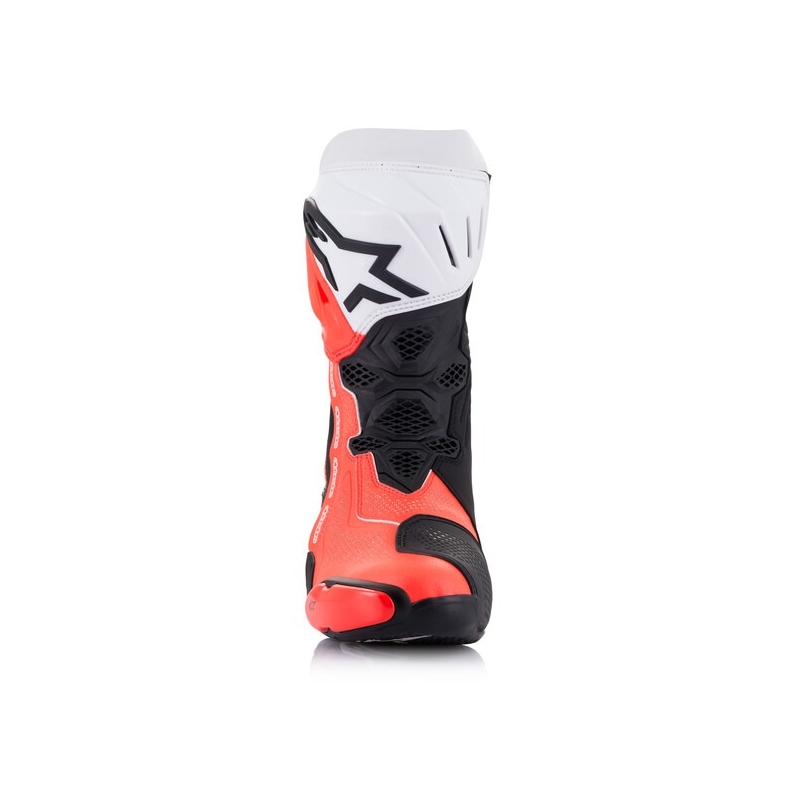 Alpinestars Supertech R Vented Black-White-Fluo Red motociklų batai