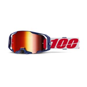 Motokroso akiniai 100% ARmatic Mach Z su raudonu stiklu