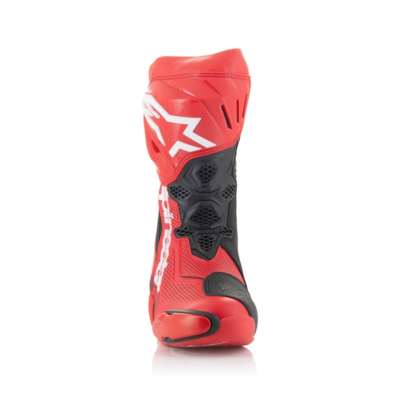 Alpinestars Supertech R Vented fluo raudoni motociklininko batai