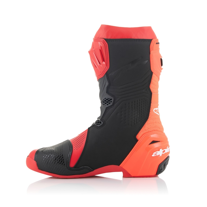 Alpinestars Supertech R Vented fluo raudoni motociklininko batai