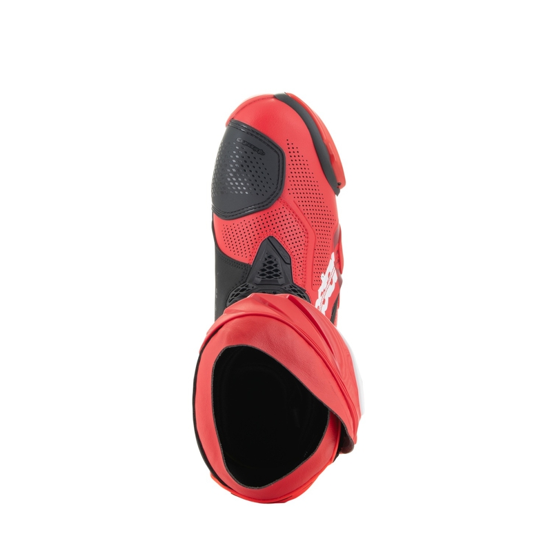 Alpinestars Supertech R Vented fluo raudoni motociklininko batai