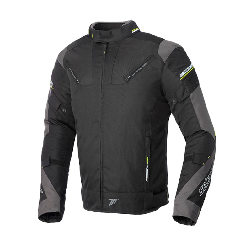 Motociklininko striukė SEVENTY DEGREES SD-JR69 black-fluo yellow