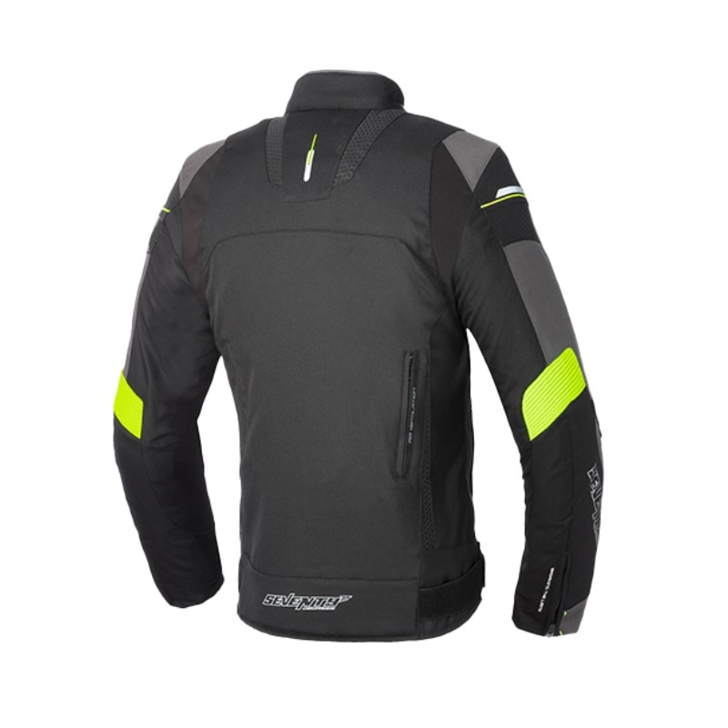 Motociklininko striukė SEVENTY DEGREES SD-JR69 black-fluo yellow