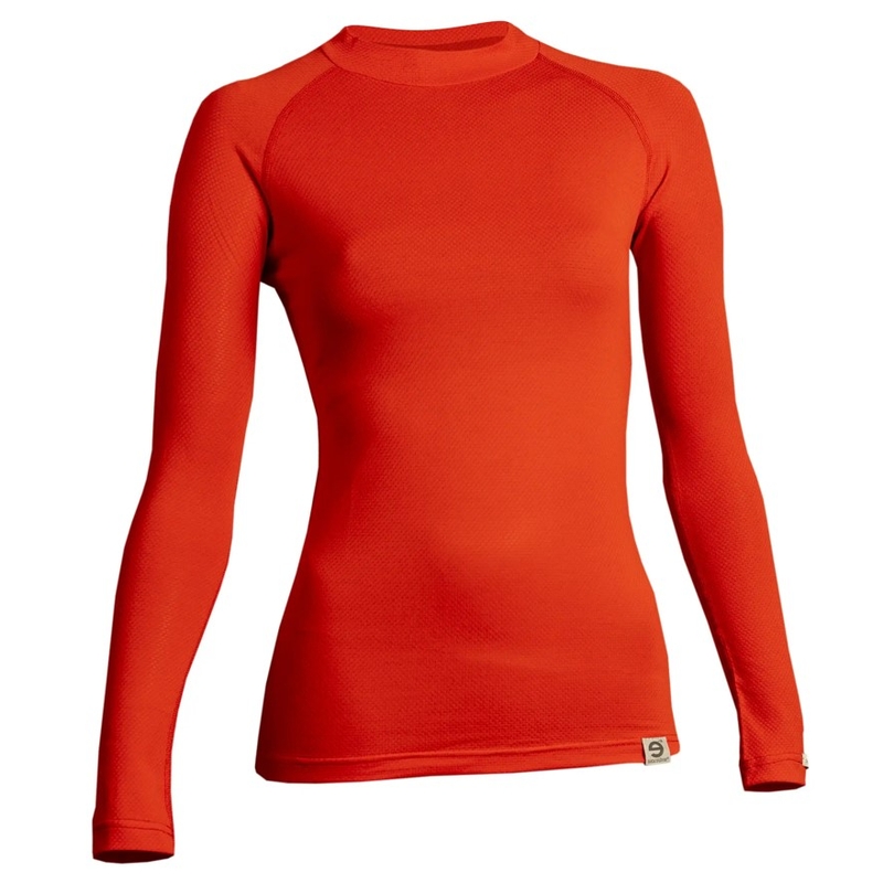 Moteriški termo marškinėliai nanosilver® Raglan red - ilgomis rankovėmis