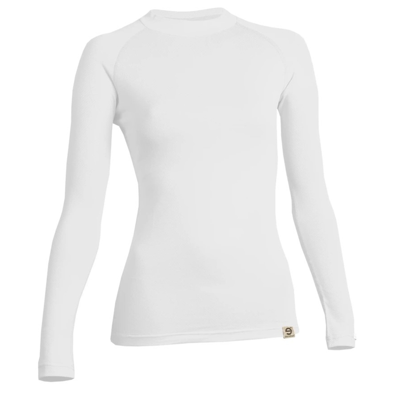 Moteriški termo marškinėliai nanosilver® Raglan white - ilgomis rankovėmis