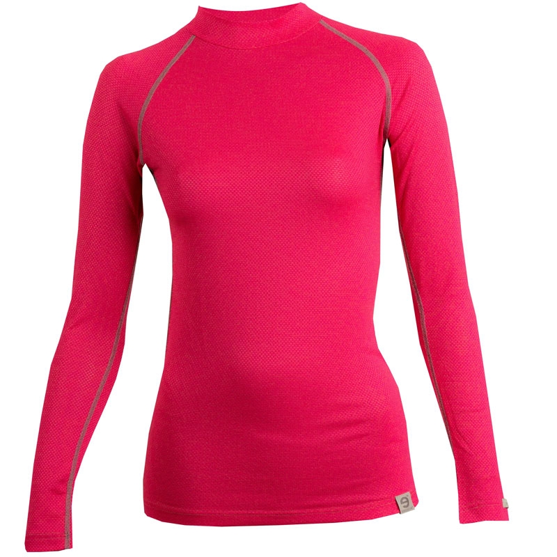 Dámské termo tričko nanosilver® MERINO růžové