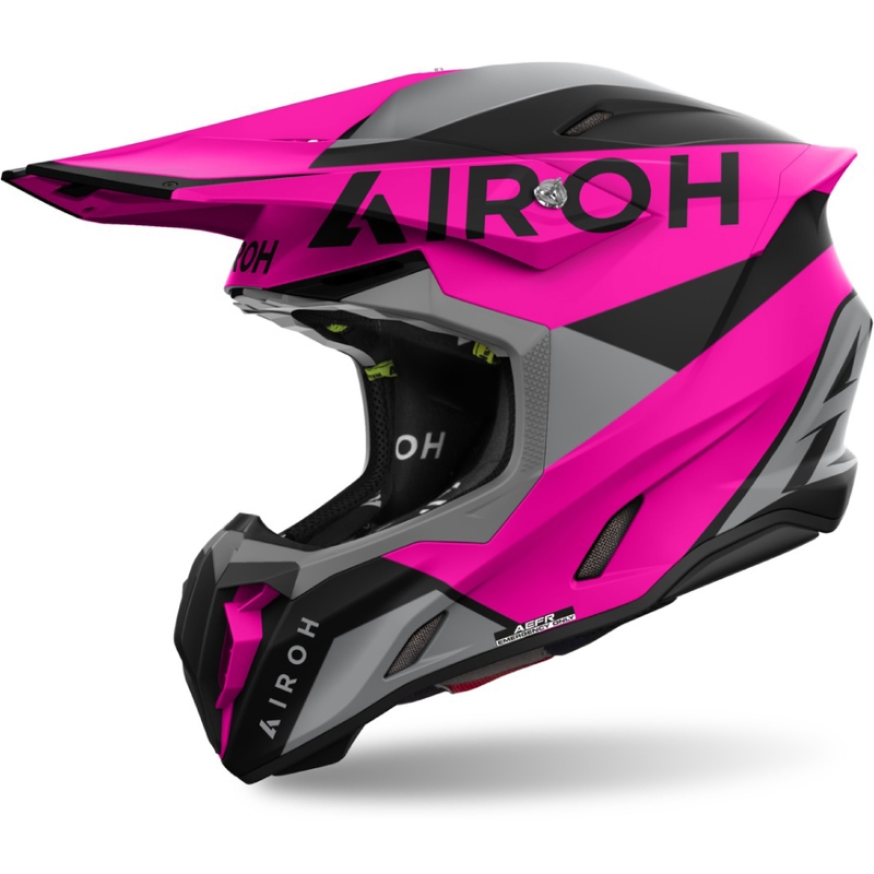 Motokroso šalmas Airoh Twist 3 King matinis rožinis