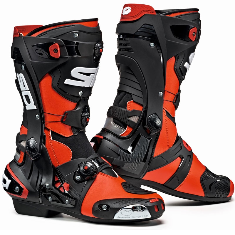 Motociklininko batai SIDI REX raudoni fluo juodi