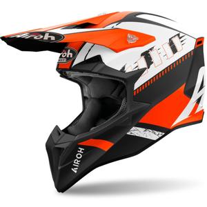 Motokroso šalmas Airoh Wraaap Feel matinis oranžinis