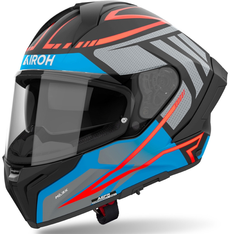 Integruotas motociklininko šalmas Airoh Matryx Rider tamsiai mėlynas matinis