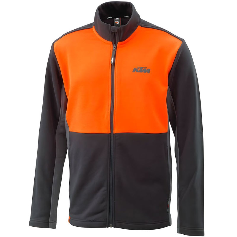 KTM Mechanic Zip juoda-oranžinė striukė su gobtuvu