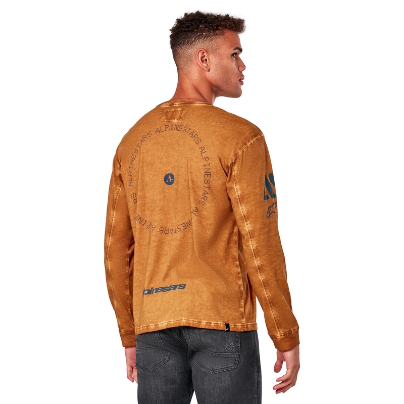 Tričko s dlouhým rukávem Alpinestars Nook Knit zrzavé