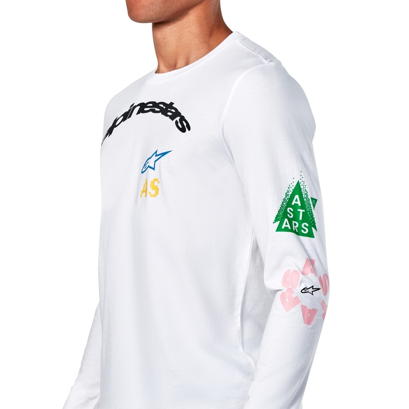 Tričko s dlouhým rukávem Alpinestars Brundo CSF bílé