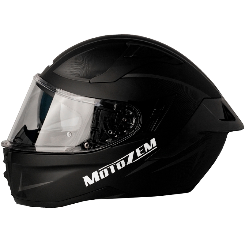 „MotoZem Guardian“ motociklo šalmas, matinės juodos spalvos, uždaras