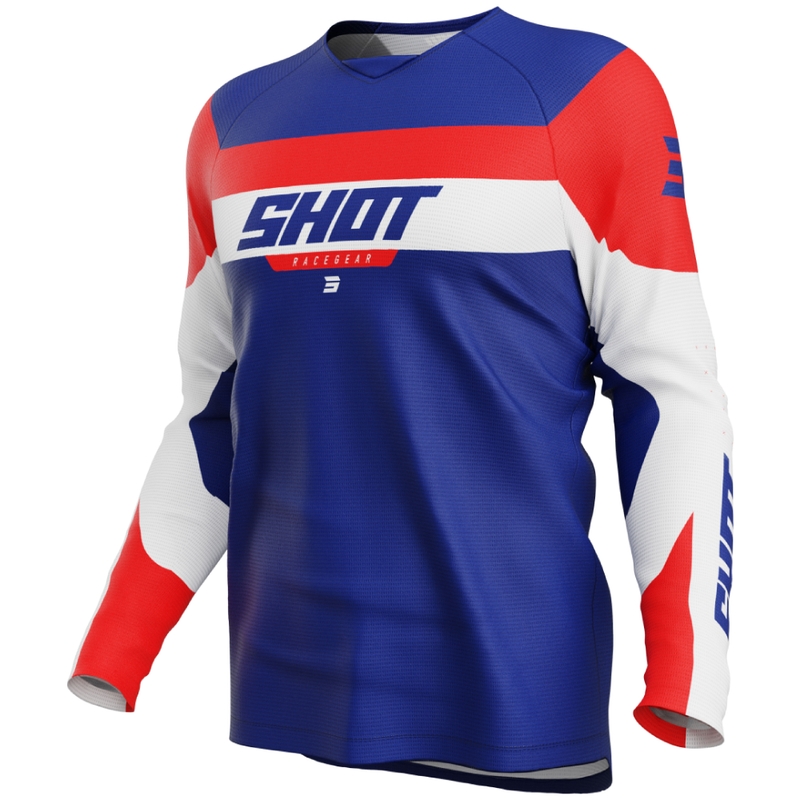 Vaikiški motokroso marškinėliai Shot Draw League blue-red