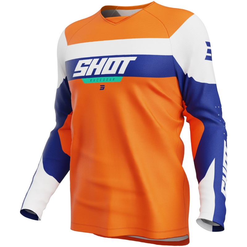 Vaikiški motokroso marškinėliai Shot Draw League orange