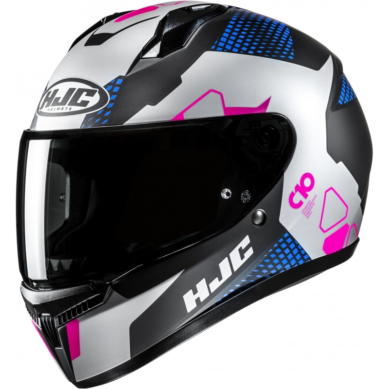HJC C10 Aspa MC28SF integralus motociklininko šalmas juoda-mėlyna-rožinė-sidabrinė