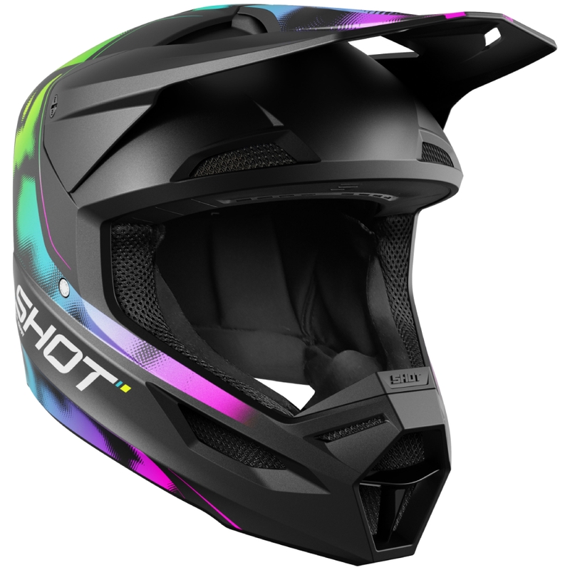 Motokroso šalmas "Shot Race Nitro" matinės juodos spalvos