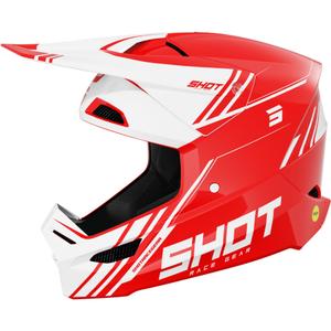 Motokroso šalmas Shot Race Sprint raudonas