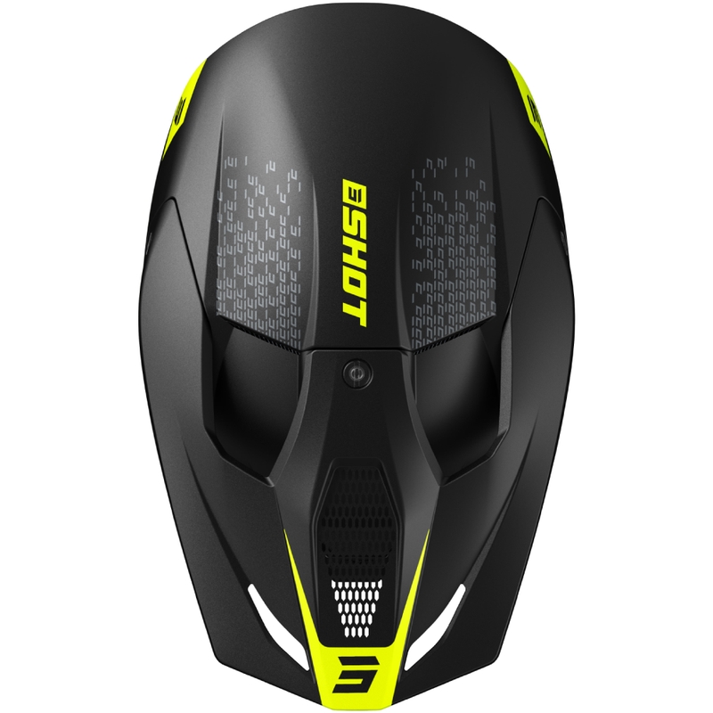 Motokroso šalmas Shot Furious Draw fluo yellow