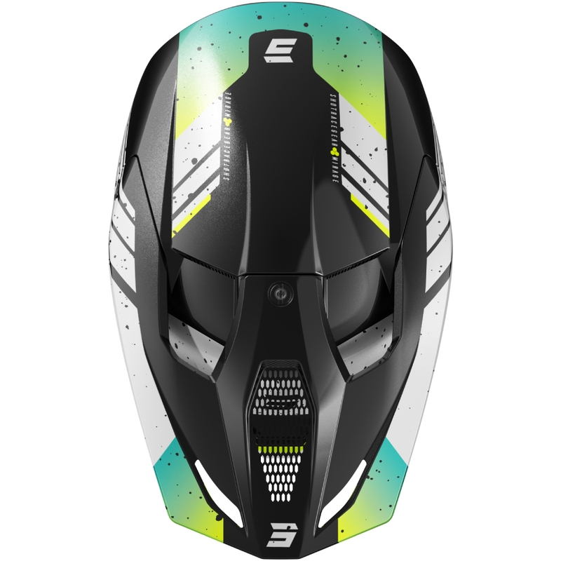 Motokroso šalmas "Shot Furious Mirage" mėlyna-fluo geltona
