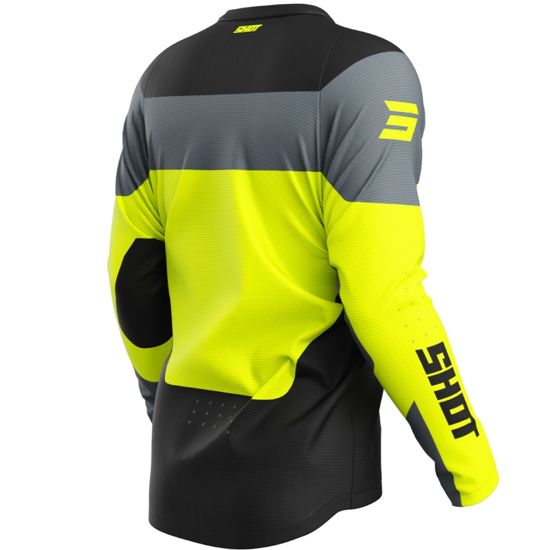 Motokroso marškinėliai Shot Devo League fluo yellow