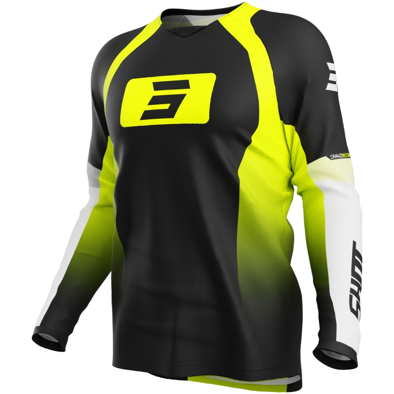 Motokroso marškinėliai Shot Draw Instinct fluo yellow