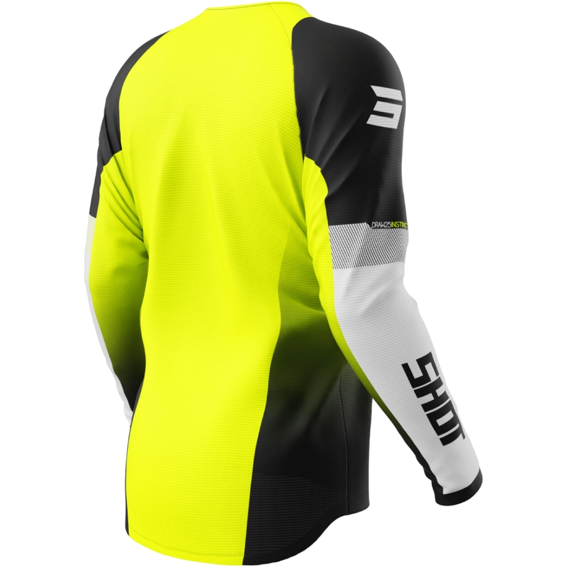 Motokroso marškinėliai Shot Draw Instinct fluo yellow
