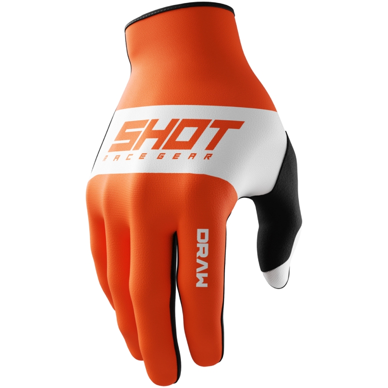 Motokroso pirštinės Shot Draw Sky orange